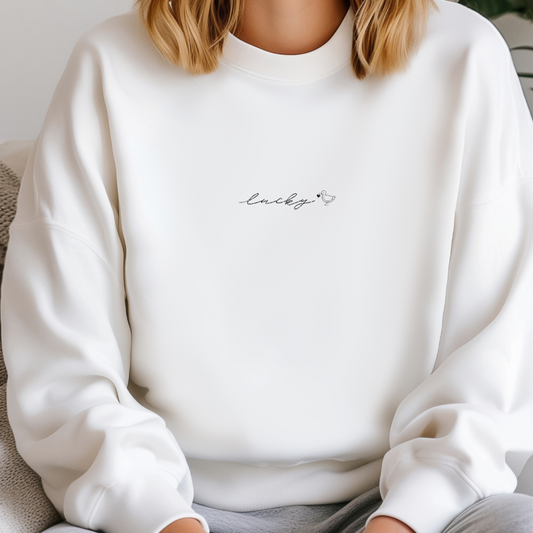 Lucky Duck Embroidered Sweatshirt | St Patrick's Day